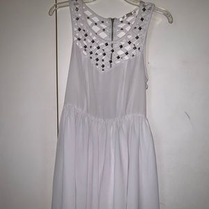 White chiffon dress